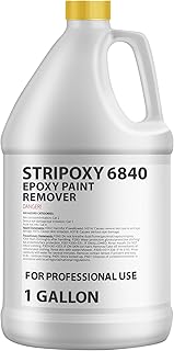 Stripoxy 6840 Water Based Epoxy Remover - for Cured & Uncured Coatings - Non-Flammable, Water Based, Low VOC, Low Odor - Compatible with Aluminum and Non-Ferrous Metals, Ideal for Soak Tank - 1 Gallon