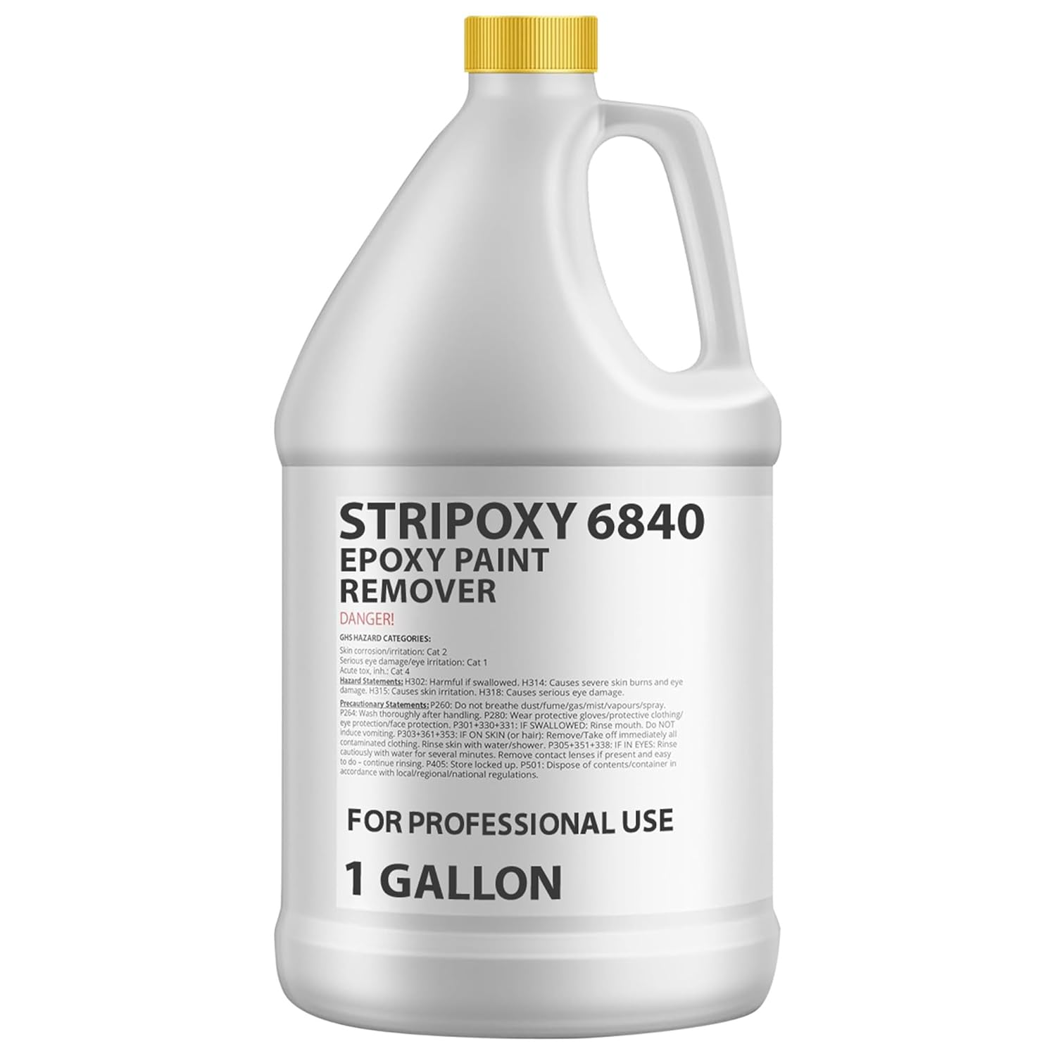 Stripoxy 6840 Water Based Epoxy Remover - for Cured & Uncured Coatings - Non-Flammable, Water Based, Low VOC, Low Odor - Compatible with Aluminum and Non-Ferrous Metals, Ideal for Soak Tank - 1 Gallon