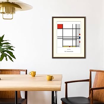 ピート・モンドリアン、『夏の夜』、希少な画集より、新品高級額 ピート・モンドリアン、『夏の夜』、希少な画集より、新品高級額