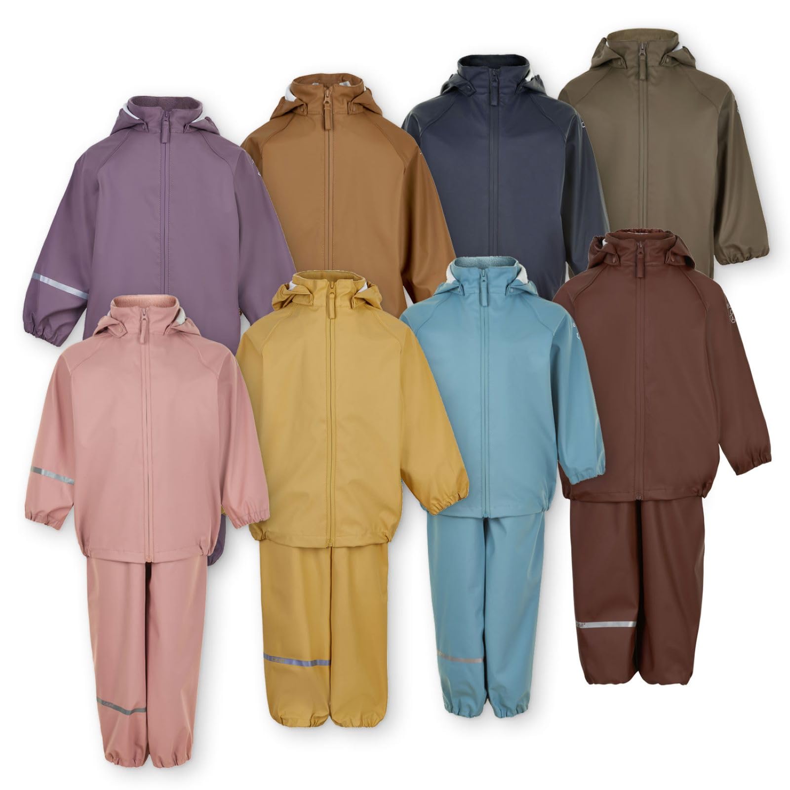 Celavi Unisex dzieci?cy Basic Recycle Pu Rainwear Set, Smoke Blue, 110