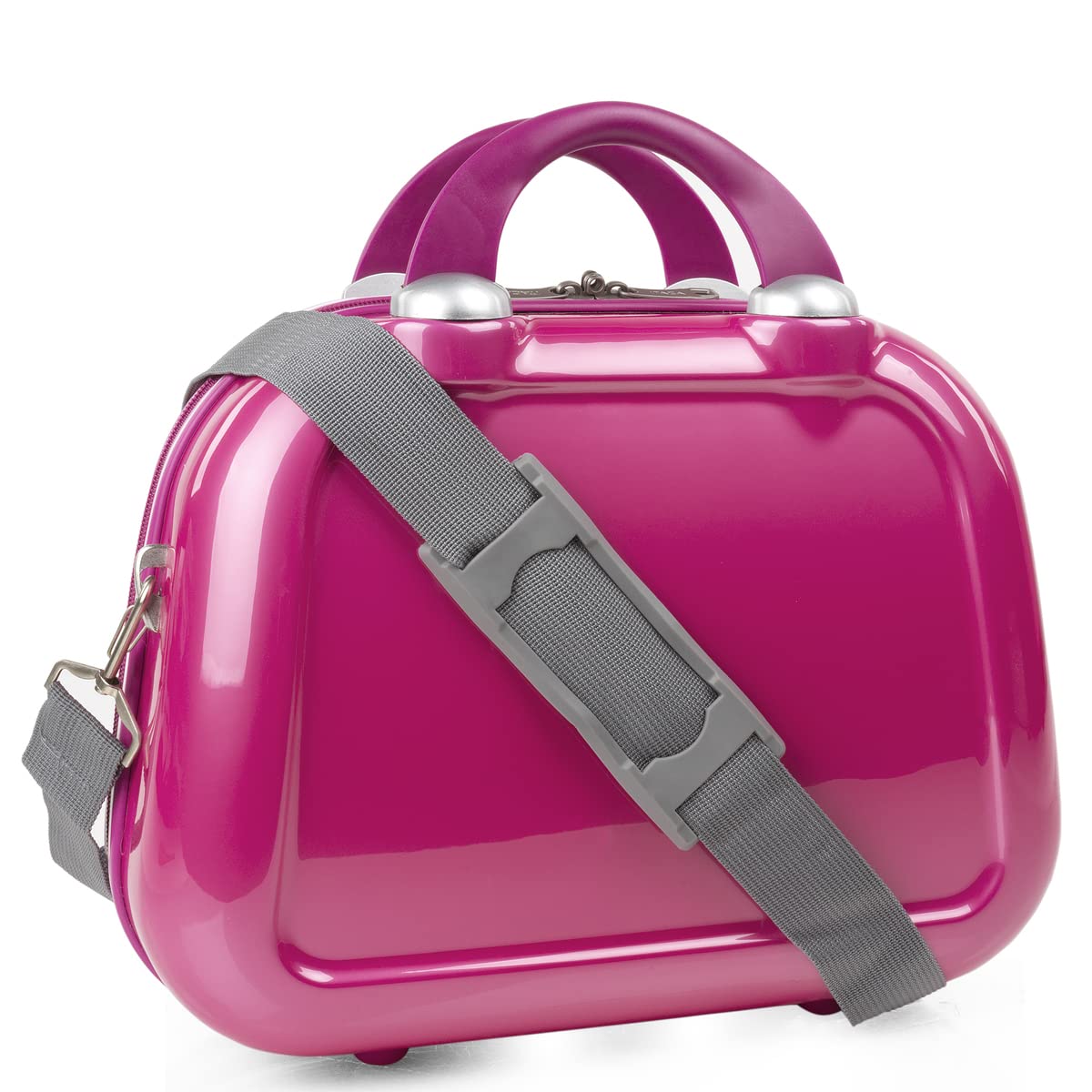 ITACA Neceser Viaje - Neceser de Viaje Mujer Rígido - Neceser Mujer - Neceser Viaje Mujer de Material ligero y Resistente. Estuche Maquillaje Mujer Rígido Juvenil, Material Resistente y Lige, Fucsia