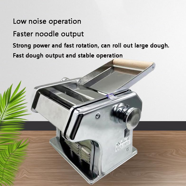 Macchina Automatica per Tagliatelle da Cucina,Macchina Commerciale per Pasta in Acciaio Inox con Lame,Taglierine per Spaghetti E Fettuccine,Rosso