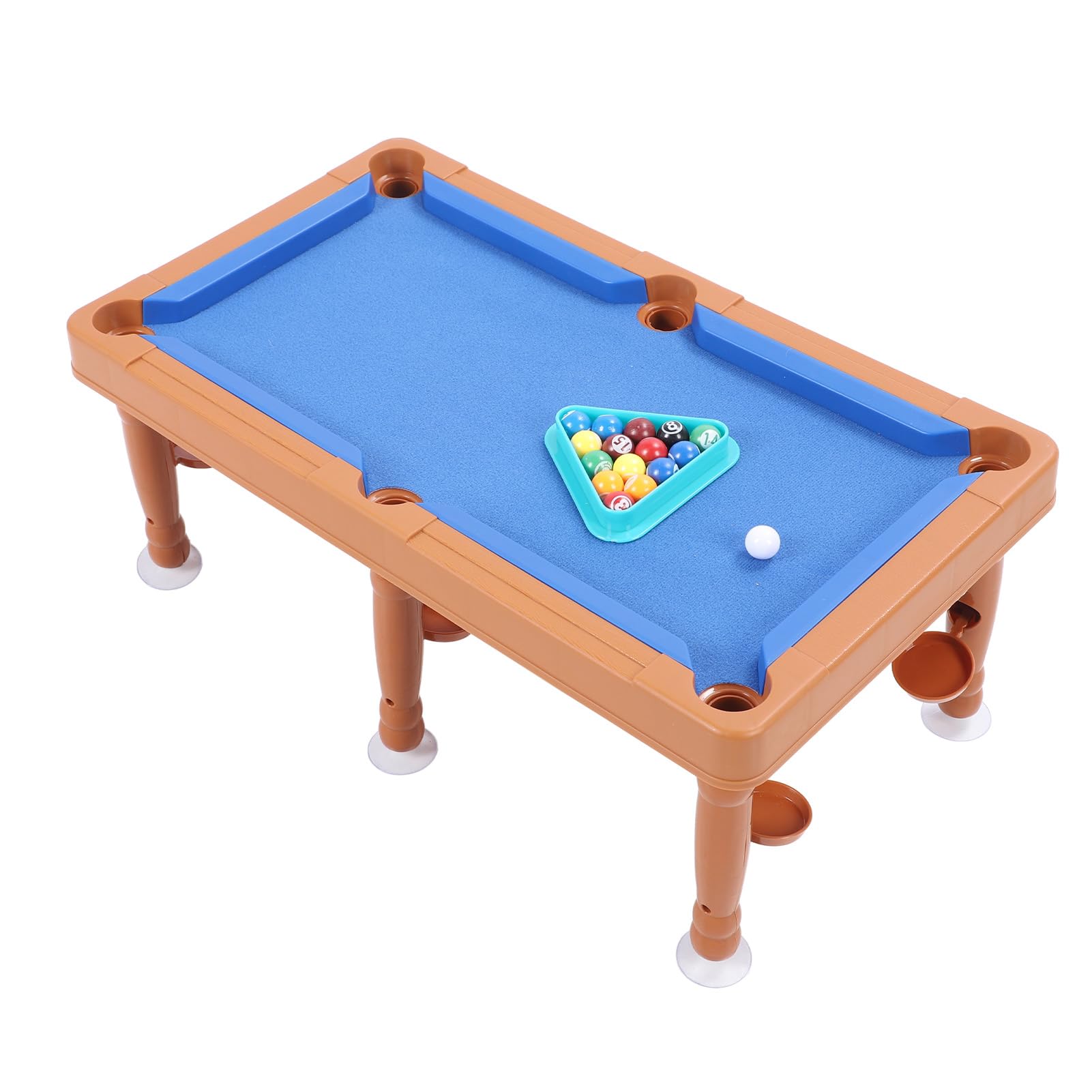 Alomejor Tavolo da Biliardo Multifunzionale per Bambini, Mini Tavolo da Biliardo Portatile da 17,32x9,65 Pollici con 2 Stecche, Palline, Gesso, Spazzola, Rastrelliera Triangolare, per