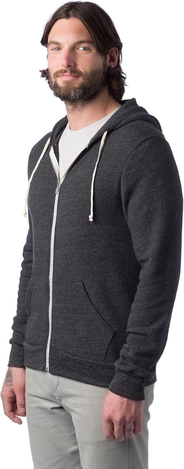 Alternative All Gender Adult's Rocky Eco-Fleece Zip Hoodie X-Small Eco Black