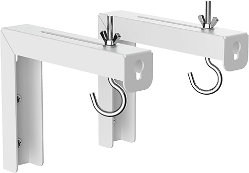 suptek PRL001 - Soporte universal para proyector de pared, soportes en L para colgar en la pared, ganchos de montaje de extensión ajustables de 6