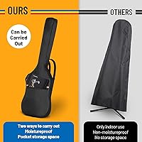 Vista 2 de CAHAYA Guitar Dust Cover Bag Bass: Soft Guitar Cover Gig Bag Protect Bass From Sun Dust and Moisture No Padding CY0309