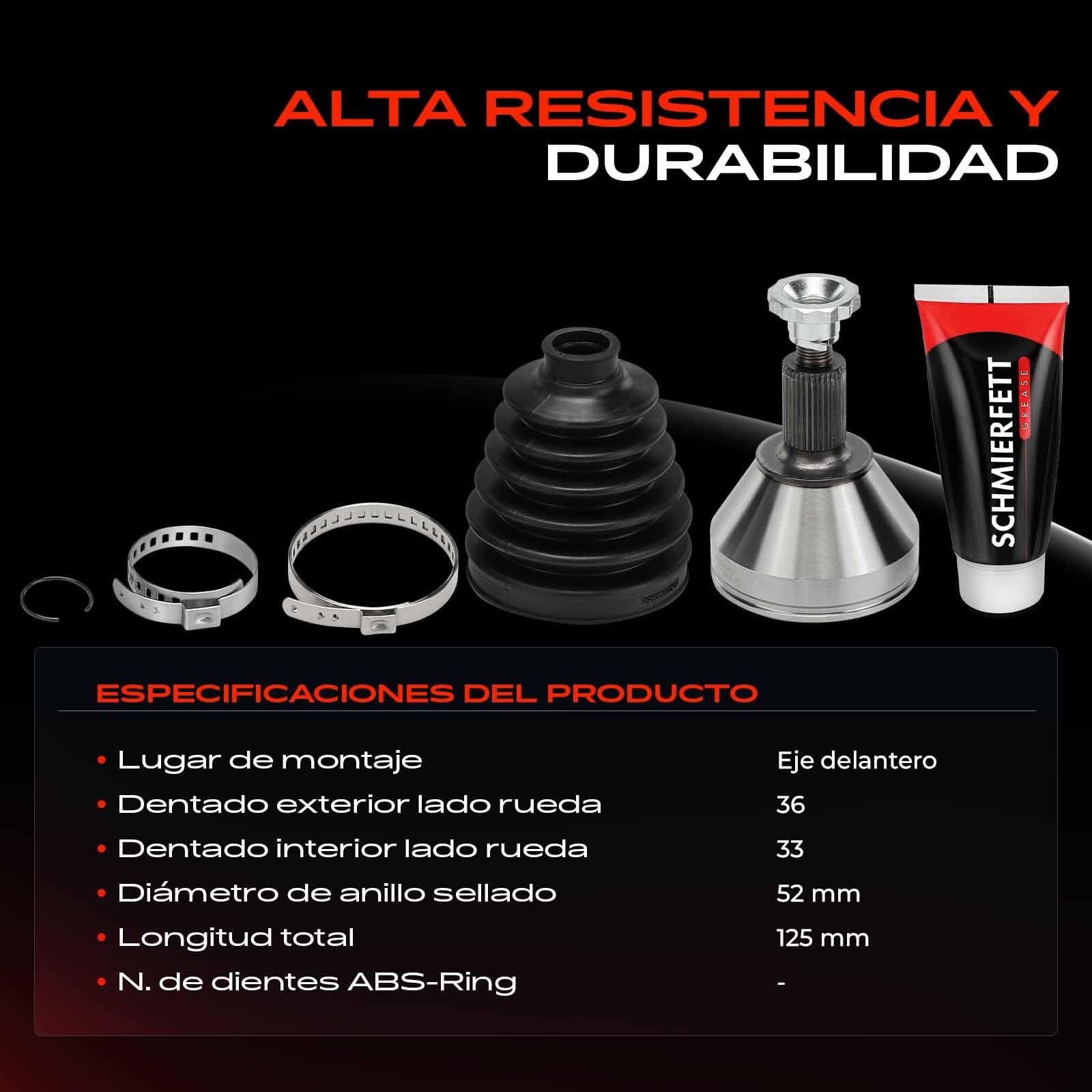 Frankberg Kit de junta homocinética lateral de la rueda delantera | 2Q0498099B; Compatible con: Polo AE1 AW1 BZ1, A1 Sportback GBA, Cruce en T C11 D31, Arona KJ7 KJP