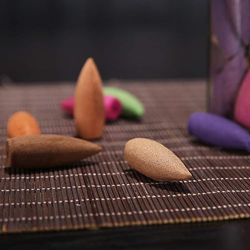 Miniatura 5 de IDB - Conos de incienso aromáticos de sándalo natural  Aproximadamente 65 conos de incienso de reflujo en cascada en embalaje listo para regalo