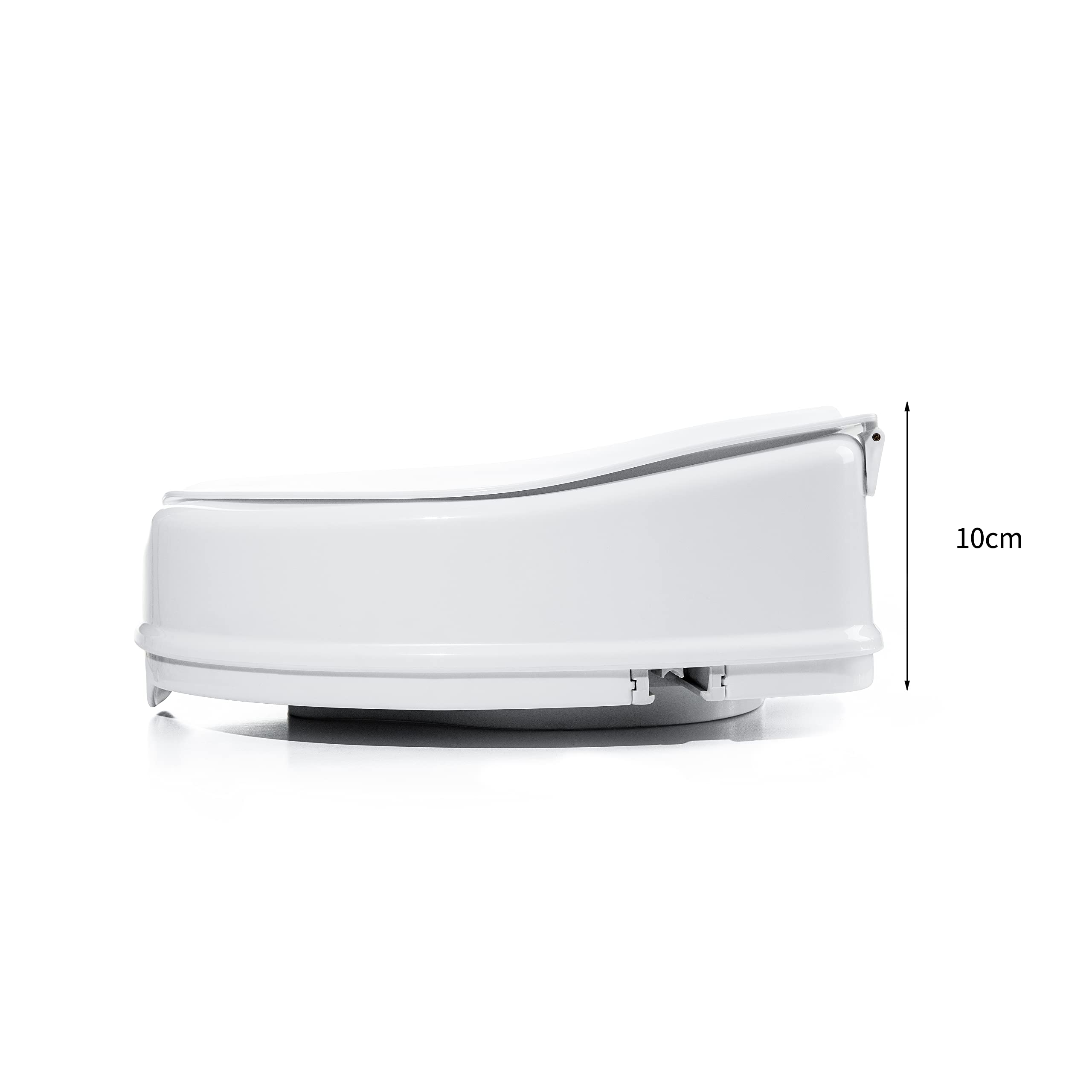 Akriva Erhöhter Toilettensitz mit Deckel (15cm hoch) - Komfortabler Toilettenaufsatz - Stabile WC-Sitzerhöhung - Toilettenaufsatz (10 cm)