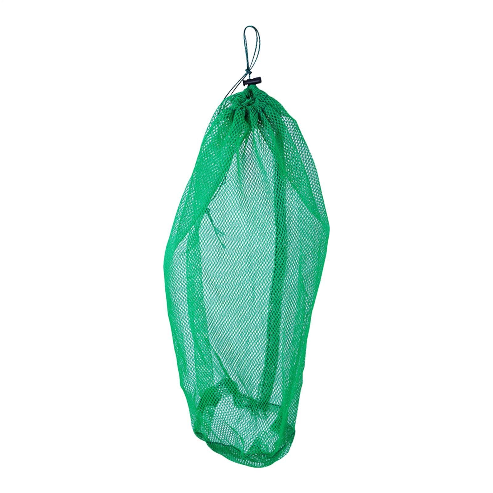 Fishing Net Bag - Fish Collection Bag With Drawstring, Portable Nylon Fishing Keep Net Diving Ba For Fruit Produce Vegetable Diving Outdoor Sports Equipment Storage