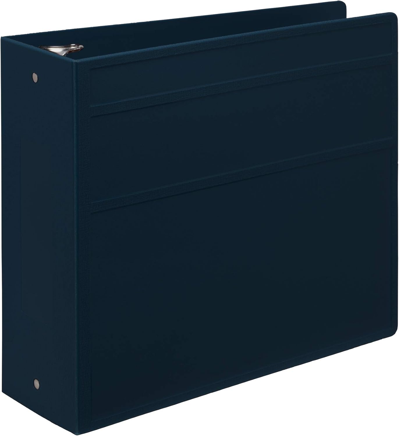 Carstens 4-Inch Heavy Duty 3-Ring Binder - Side Opening, Navy Blue, Durable Plastic, Precision No-Gap Rings, Waterproof Cover, No Pockets, Holds 600 US Letter Sheets, BPA-Free, Made in USA (1849-3R)