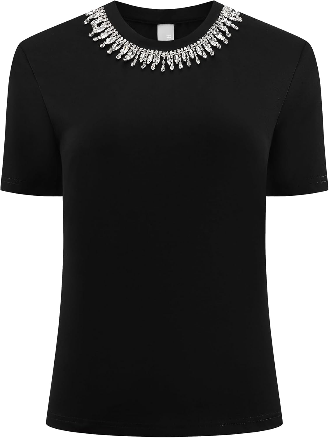 Women's Sparkly Blouse Cocktails Elegant Rhinestone Tops