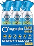 Oxygen Plus 99.5% Pure Recreational Oxygen Cans Filled in FDA-Registered Facility - Restore Oxygen Levels w/Oxygen Supplement, 11 Liter Portable Oxygen Canisters for Natural Energy (O+ Biggi 6-Pack)