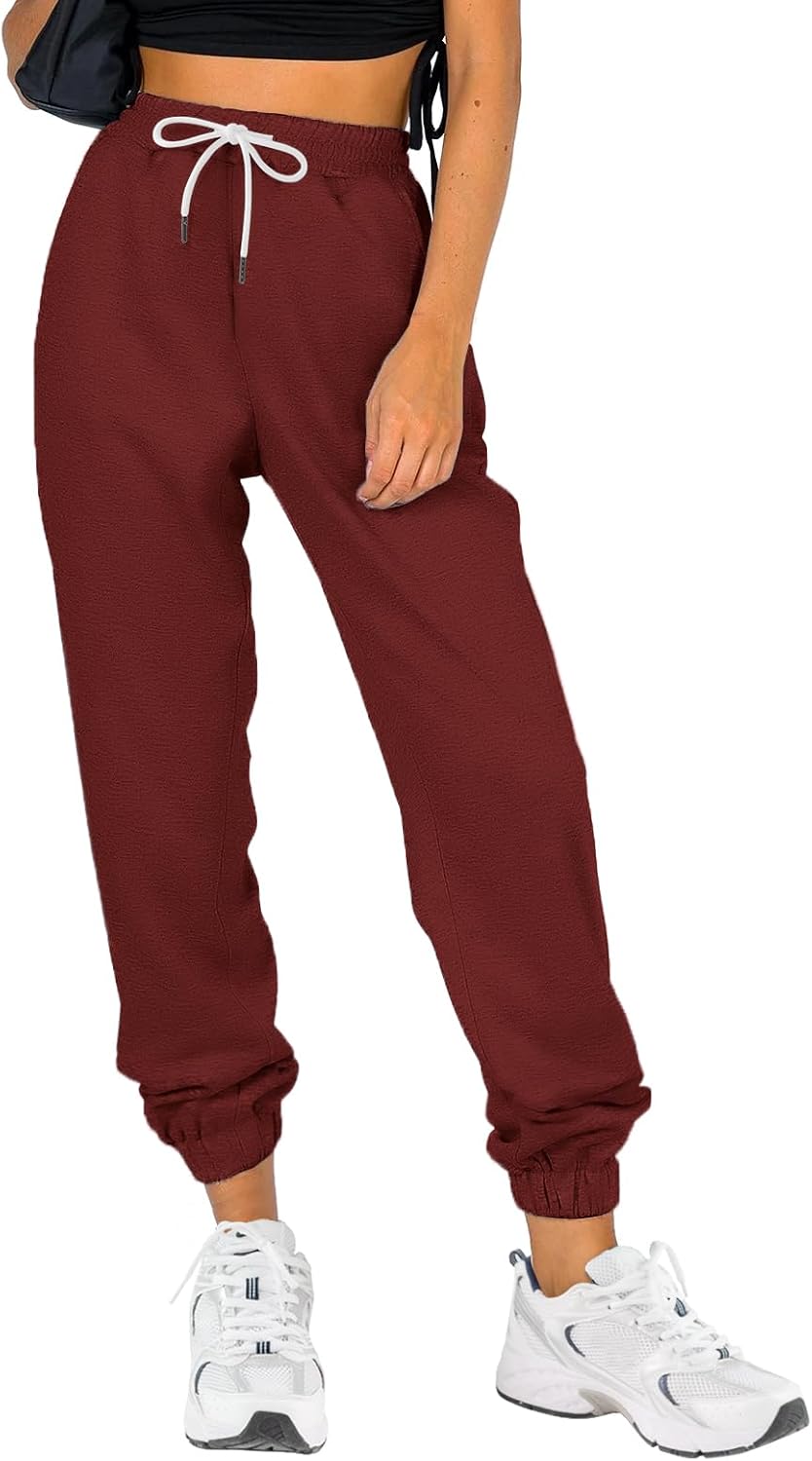 ATHMILE Sweatpants Women Fall Fashion 2026 Baggy Joggers Workout Lounge Lightweight Comfy High Waisted Athletic Sweat Pants