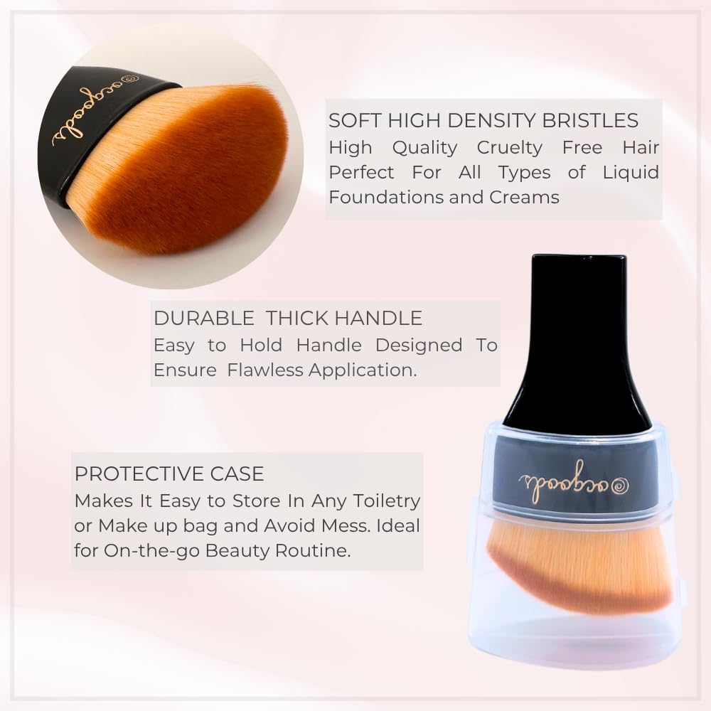Makeup Blending Brush Applicator for Face and Body for Liquid Foundation Sunscreen BB Cream Bronzer Self-Tan Tinted Moisturizer