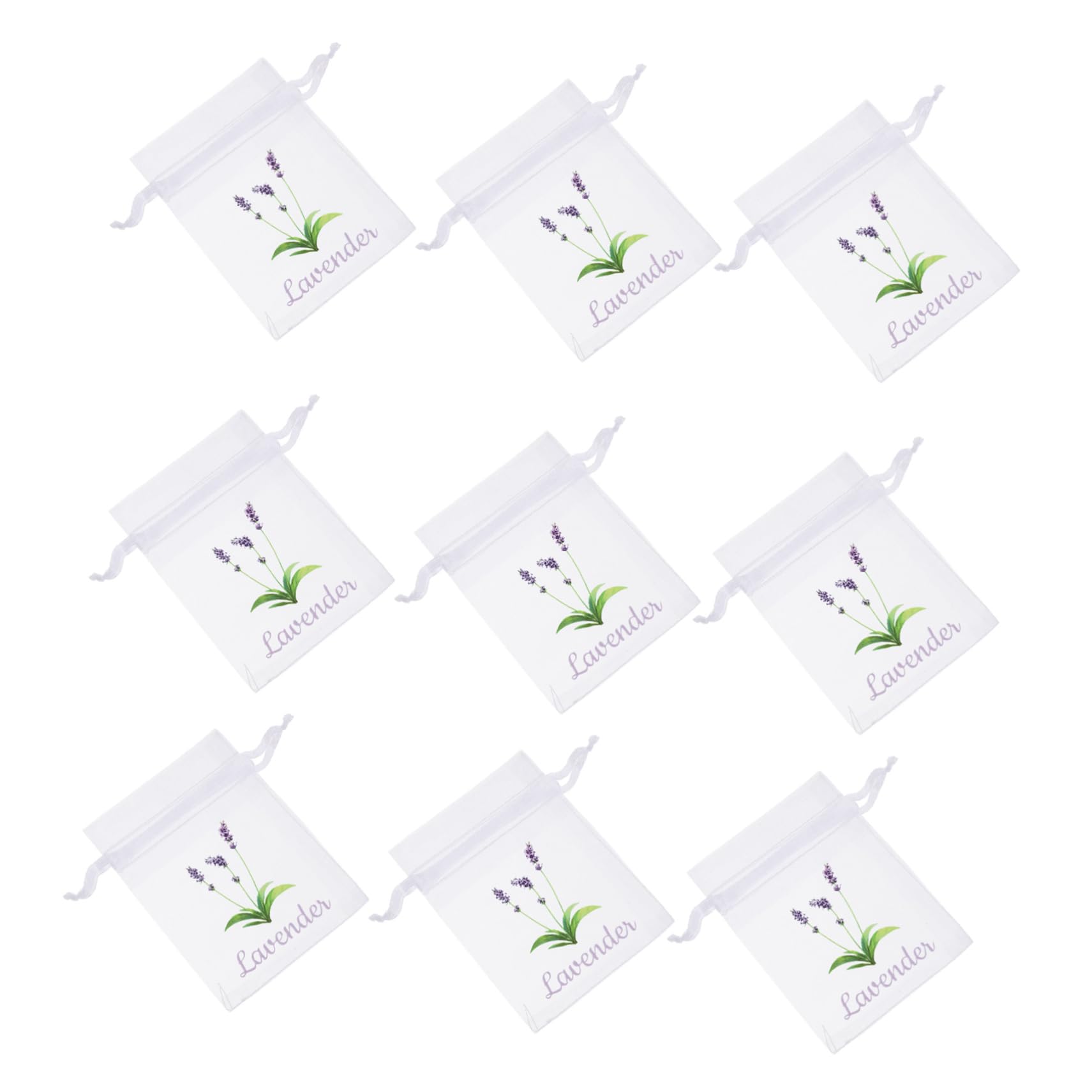 ULTECHNOVO 20pcs Lavender Sachet Bags Breathable Mesh Drawstring Pouches for Herbs Dried Lavender Storage Design for Organizing Items