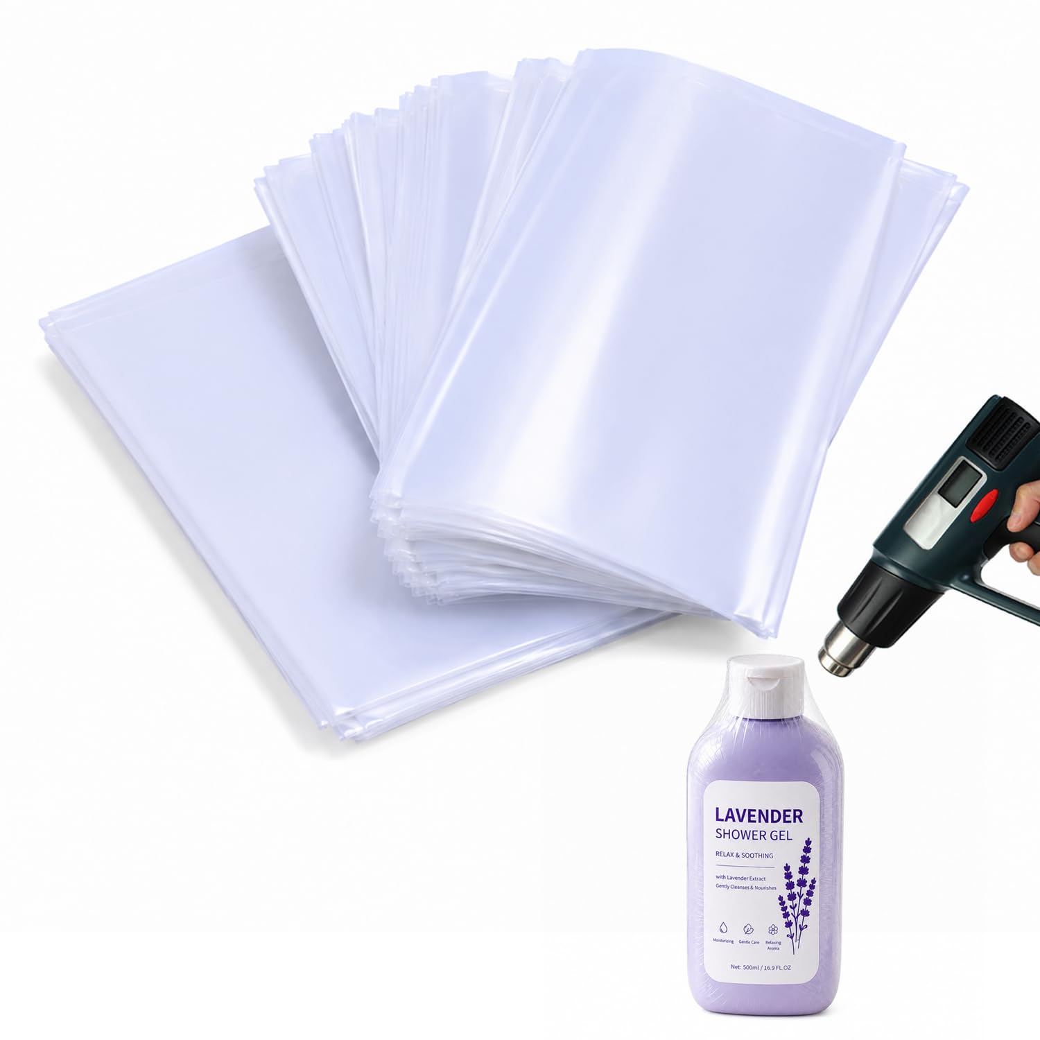 WIKDAY Heat Shrink Wrap Bags 100 PCS 10x14 Inches Cellophane Bags Wrapping