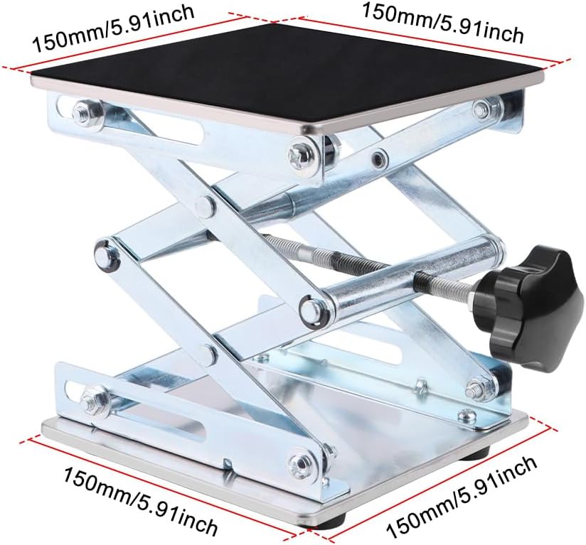 RC Car Work Stand, Stainless Steel Adjustable RC Repair Stand with Anti-Slip Base, All-Metal Maintenance Lift for 1/5 1/7 1/8 1/10 1/12 Scale RC Cars Upgrades