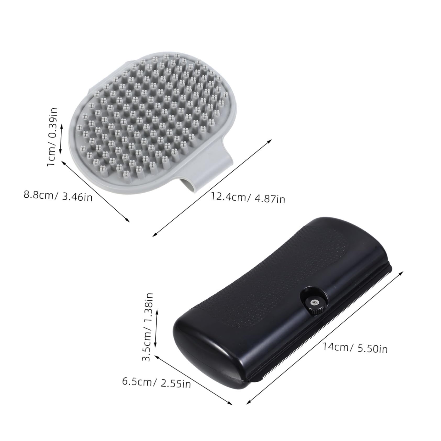 Hemoton Pet Hair Removal Comb Set 2pcs Dog Grooming Brush Cat Comb Pet Grooming Accessories Thinning Blade Gentle on Skin