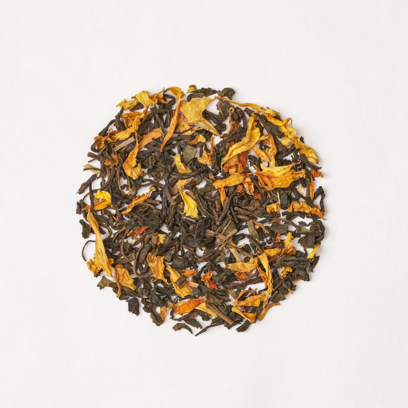 Image of Hindraj Lemon Lily Queen Lemongrass Marigold Herbal Loose Tea 35 g Natural Ingredients Citrusy & Floral Tea Blend Great for Iced Tea, Mocktails, No Sugar