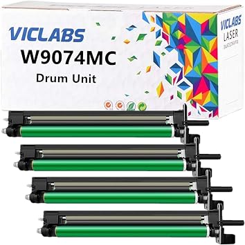 W9074MC W9075MC Drum replacement for HP W9074MC W9075MC Drum Cartridge for use in HP Color LaserJet Managed MFP E78630 E78635 E78625dn E78630dn E78635dn E78625z E78630z E78635z Printer4-Pack