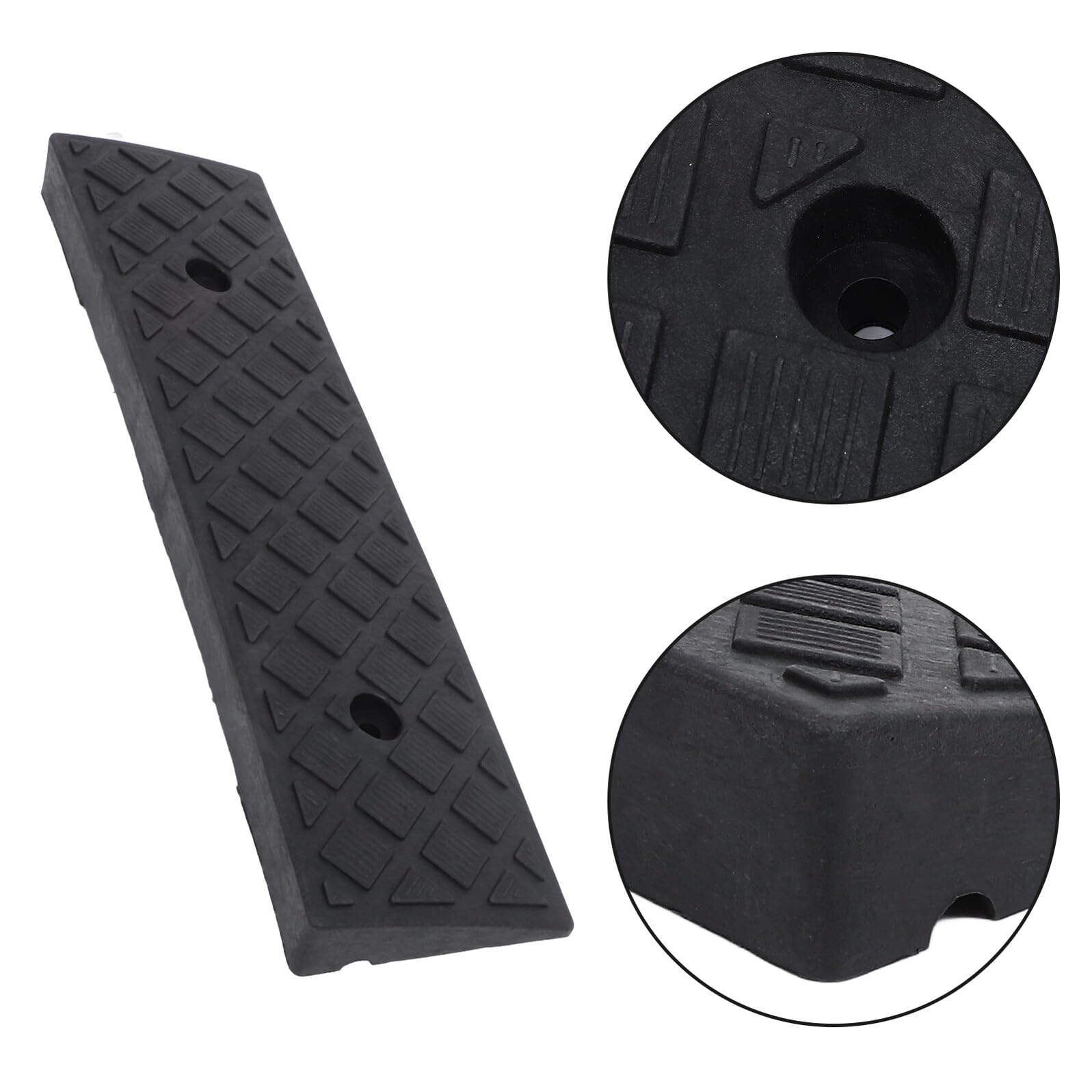 Rampe di Soglia in Plastica Antiscivolo 2 Pezzi, Rampe per Marciapiedi e Scooter, Protezione Cavi, Accesso Gradini per Auto e Sedie a Rotelle, Adatte Uso Domestico e Veicoli