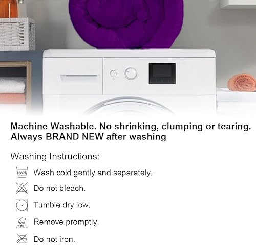 Miniatura 6 de The OutNeT Edredón de lujo morado con 2 fundas de almohada, tamaño matrimonial, 82 x 86 pulgadas, relleno de edredón de 3 piezas para todas las