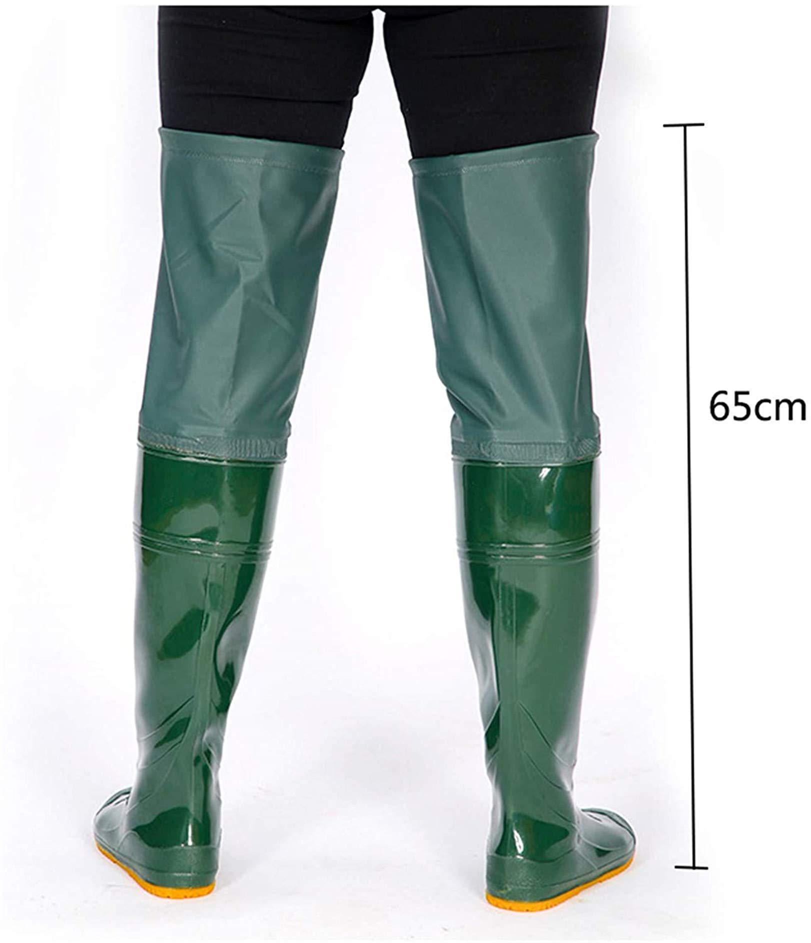 Scarpe da Pesca Outdoor da Donna da Uomo con Morbida Suola in Gomma Antiscivolo, Stivali da Caccia in PVC/Nylon Scarponi da Stivaletti Impermeabili Leggeri 35-45, Altezza 65 Cm