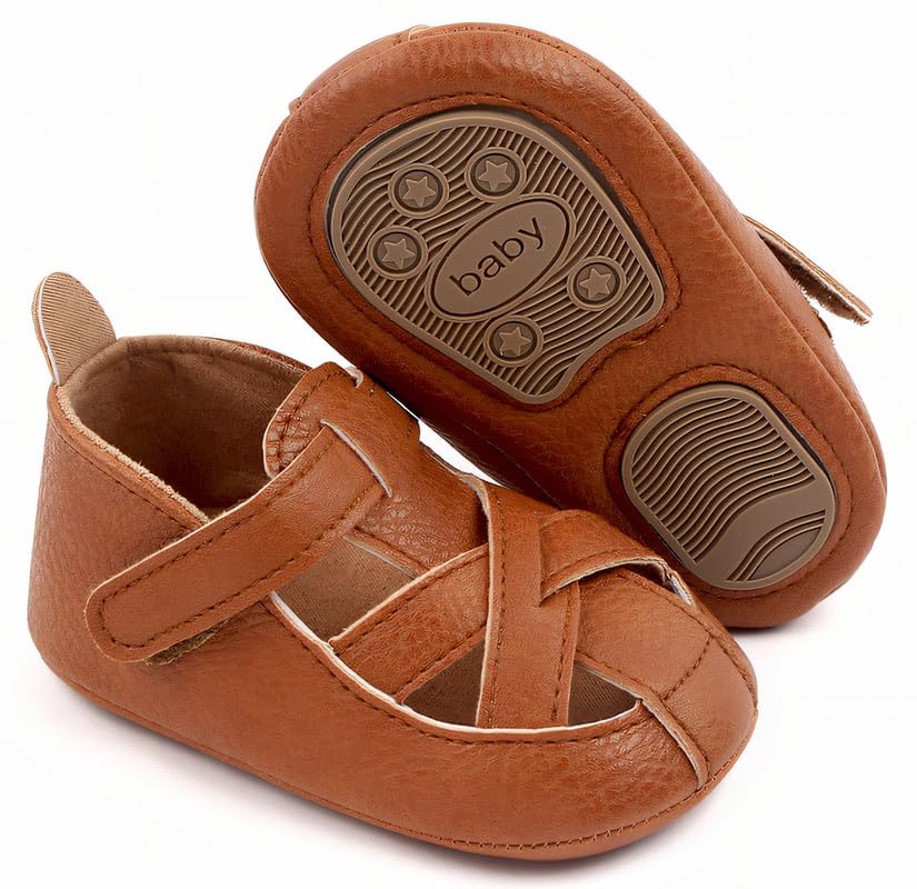 QIETION Baby Infant Boys Girls Summer Beach Sandals Breathable Athletic Anti-slip Soft Sole Newborn First Walker Crib Shoes2