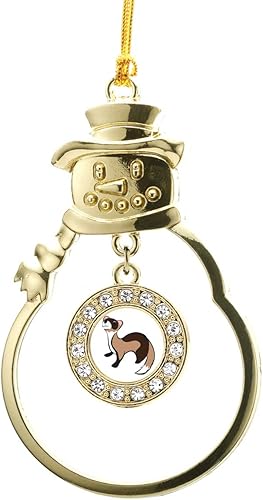 Miniatura 54 de Inspired Silver - Esquema de Virginia Occidental - Adorno de Navidad dorado - Adorno circular para árbol de Navidad con circonita cúbica