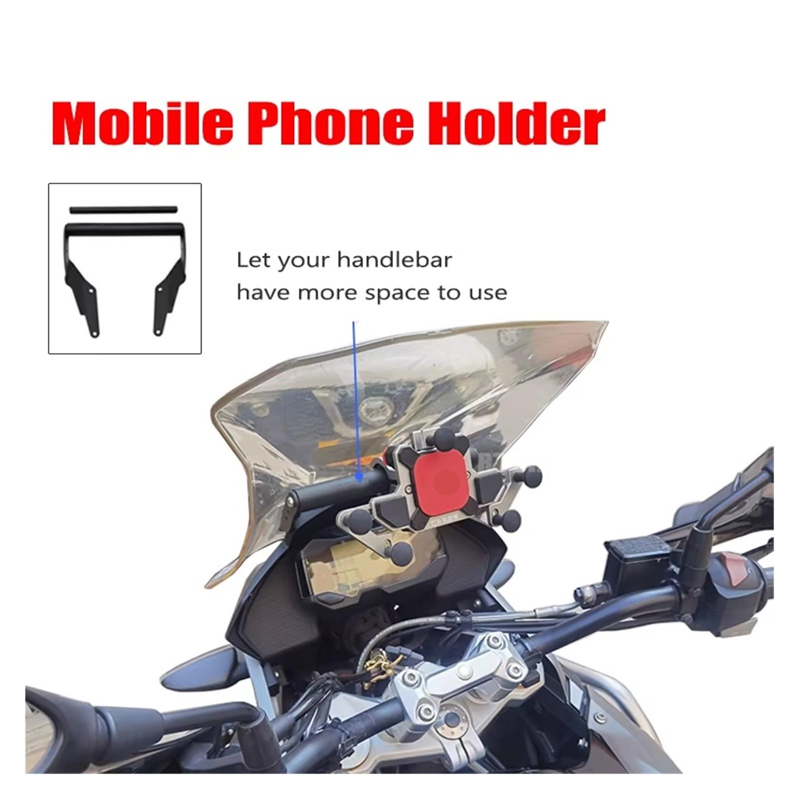 pour BMW G310GS G310R 2017 – 2020 Support De Navigation GPS pour Téléphone Moto Barre Avant Support Guidon Moto GPS