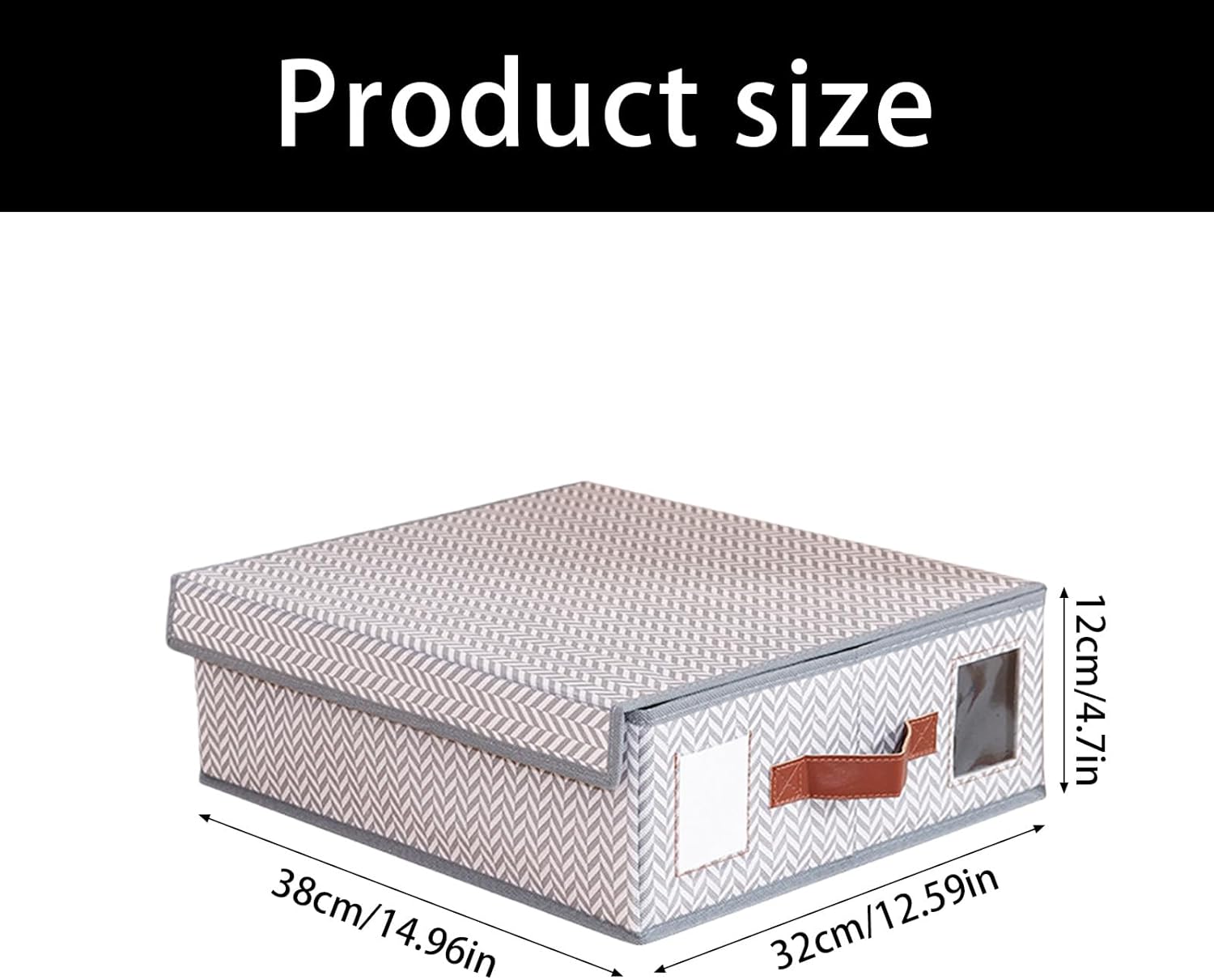 Large Capacity Nonwoven Fabric Bedding Organiser with Removable Lid and Transparency Window for Pillowcases Underwear Storage Organiser Box