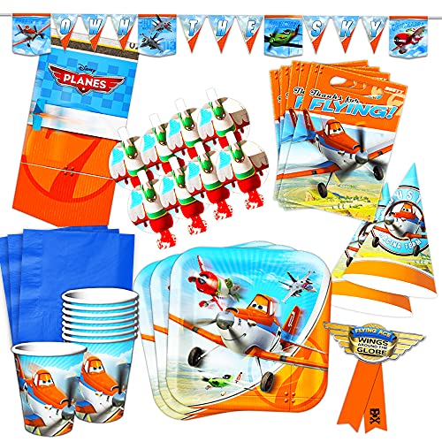 Disney Planes Party Supplies Ultimate Set -- Birthday Party Decorations, Party Favors, Plates, Cups, Napkins, Table Cover and More!