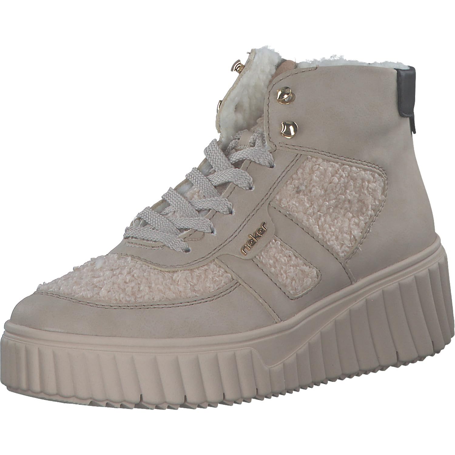 Rieker Women's N2515 High Trainers, Beige, 41 EU, beige, 7.5 UK