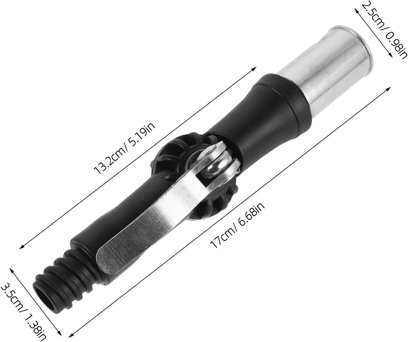 NUOBESTY Rotary Construction Plastic and Alloy Connection, Aluminium Mop Pole Adapter with High Strength Threaded Flexible Steering Design Compatible for Tile Floor Cleaning
