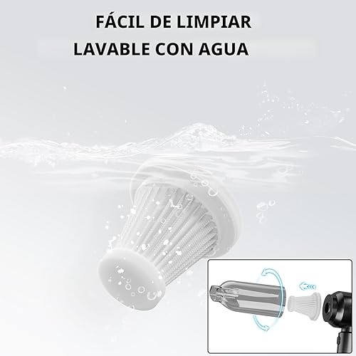 Miniatura 4 de Aspiradora de mano, aspiradora de automóvil, 4 en 1, 20000 PA, aspiradora portátil recargable con motor sin escobillas, aspiradora de mano pequeña,