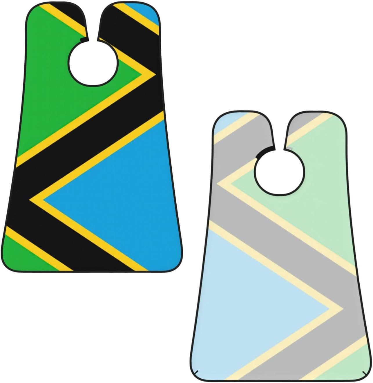 Tanzania Flag Print Beard Bib Apron For Men, Beard Hair Catcher For Men Shaving Trimming,Beard Cape Cloth