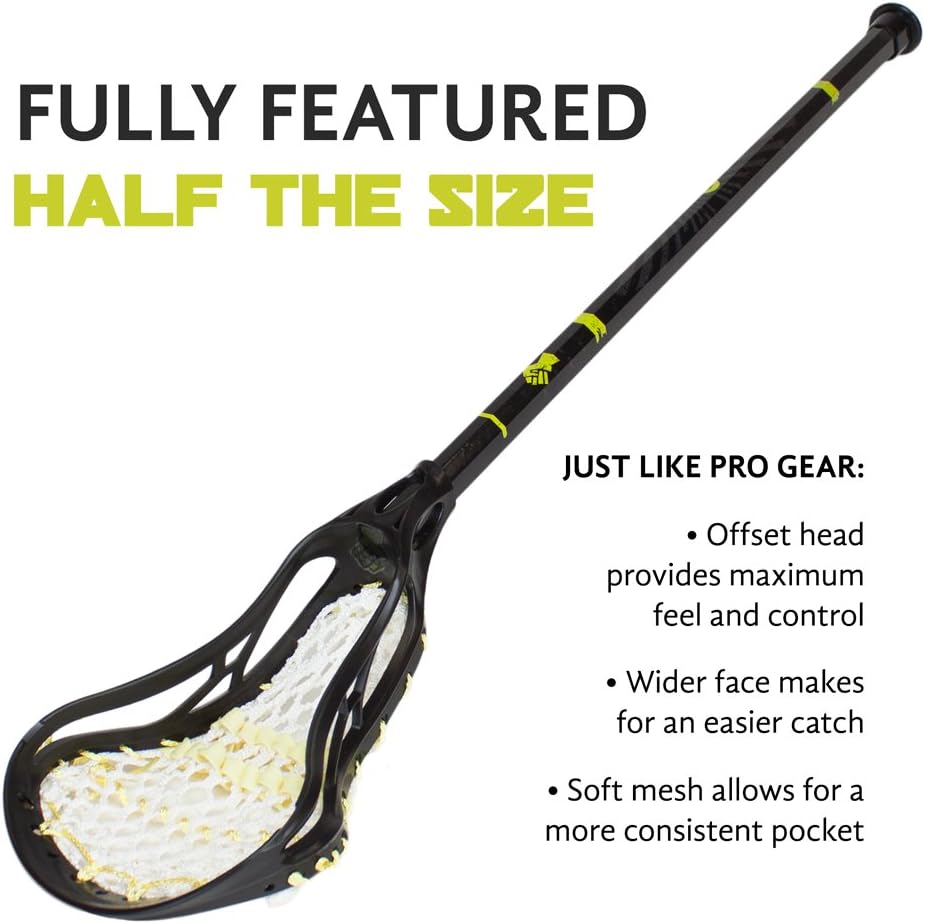 Domination 33" Indoor/Outdoor Lacrosse Mini Stick by Crown Sporting Goods, Black : Sports & Outdoors