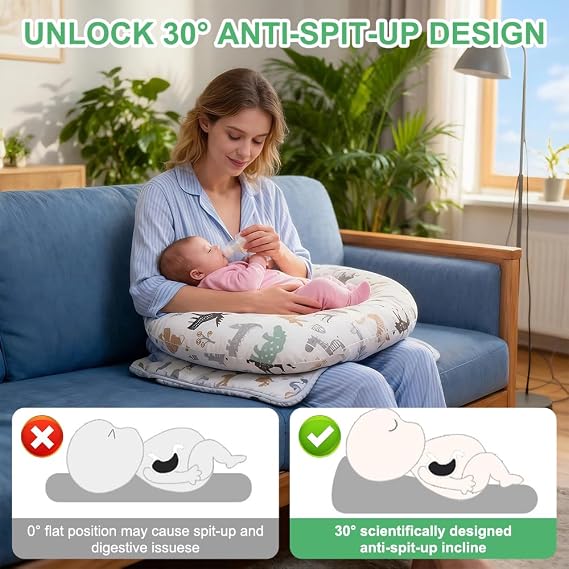 Nursing Pillow, Removable & Washable, Breastfeeding Pillows, Feeding Pillow, Breast Feeding Pillow Baby - Making Breastfeeding Easy and Comfort for Mom & Baby, for Breastfeeding and Bottle Feeding