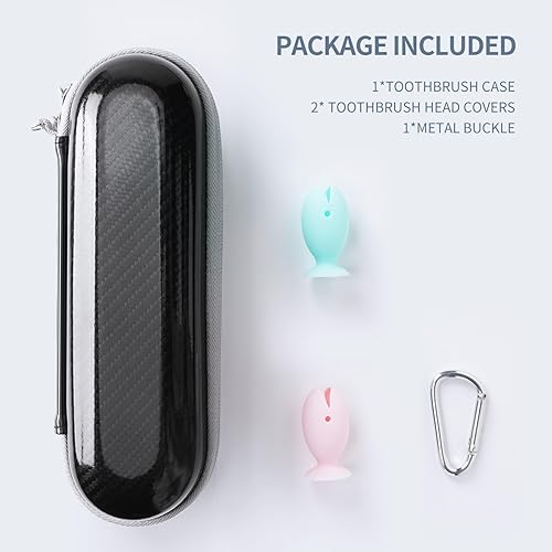 Miniatura 5 de Yinke Estuche de viaje para cepillo de dientes con 2 tapas de cubierta de cabezal de cepillo de dientes para Oral-BOral-B ProPhilips Sonicare