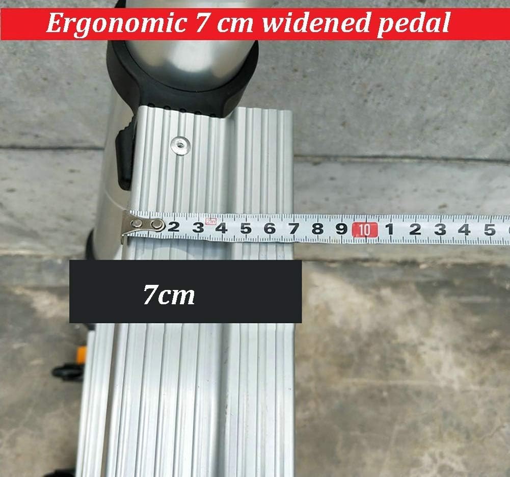 Telescoping Ladder,Double Telescopic Combination Ladder Multi-Purpose Aluminium A-Frame Extendable Ladders with Wheel and Safety Lock,Load 150kg (2m+2m=4m(13.1ft))