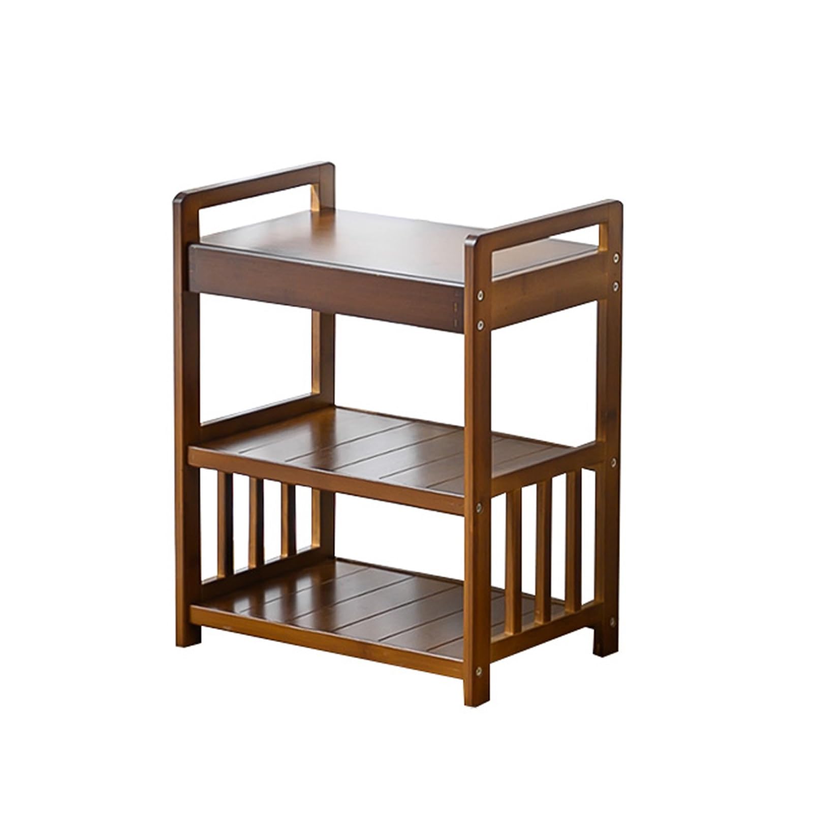 Generico Panca Porta Scarpe a 2 Ripiani in bambù - Organizzatore Stabile per l'ingresso, Ideale per Porta d'ingresso, Camera da Letto, Soggiorno, corridoio - Design Semplice (39 cm/15,3 Pollici)
