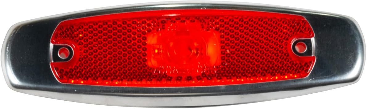 Grote 47252 Supernova Low-Profile LED Clearance Marker Light with Bezel - Red