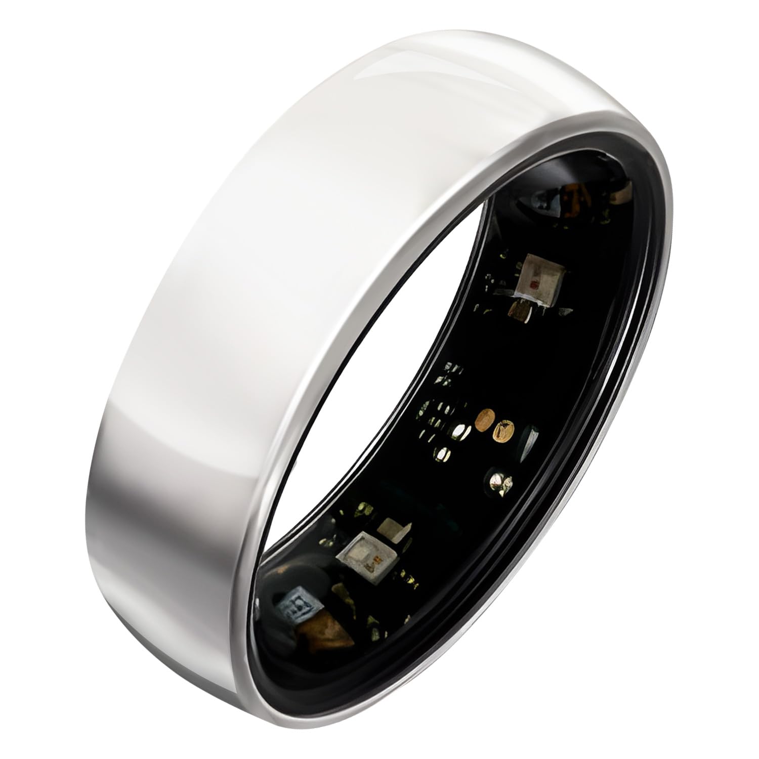Ti-Vision Smart Fitness Ring, Titanium Health Monitoring with Sleep Tracking, Blood Pressure, Heart Rate, 40+ Days Battery Life 3 Color Size 10 (Silver)-picture-18