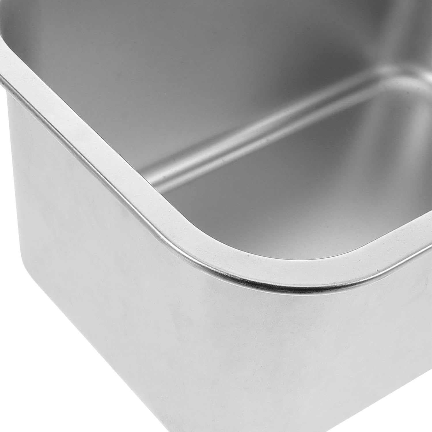 VANZACK Stainless Steel Compost Bucket with Lid 32x22cm Kitchen Food Waste Bin Indoor Countertop Storage Container 15cm Height for Kitchen Composting