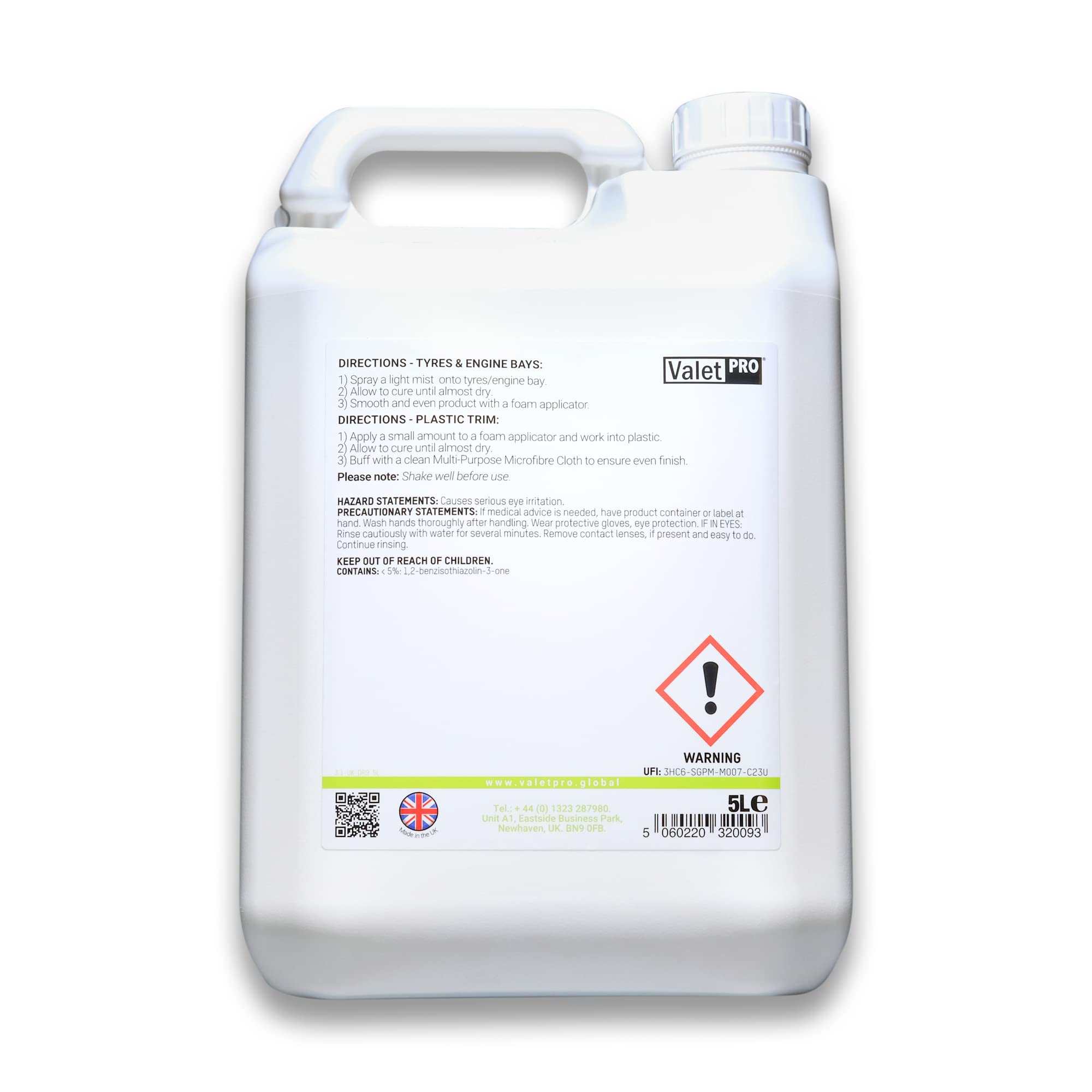 ValetPRO - Classic Protectant - Entretien du plastique et du caoutchouc pour l'intérieur et l'extérieur de la voiture - 5 litres