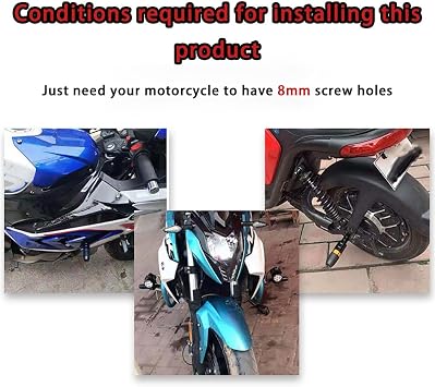 2 Pcs Motorcycle Frame Sliders for Suzuki B King 2008-2012, Universal Aluminum Anti-Fall Slider Easy Install Engine Guard Pad Frame Sliders Crash Protector,B Titanium