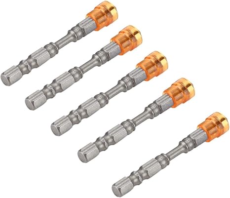 Portainserti Magnetico Per Avvitatore - 5 Pezzi 60mm 1/4'' Per Cartongesso | Cambio Rapido - Foto 5