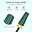 MelodySusie Super Cut Edition 5 in 1 Nail Drill Bits, 3/32\'\' Carbide Tungsten Multi-function Bits, Suitable for Manicure Pedicure Cuticle Gel Polishing, Green, Series Bit-M, Double Coarse