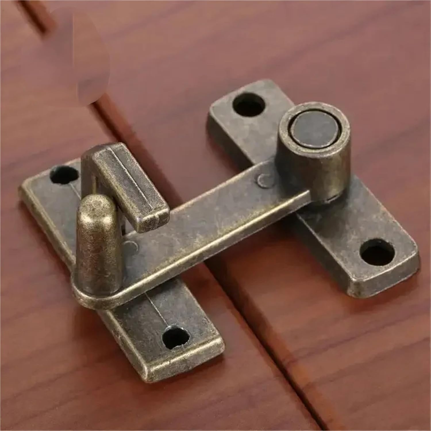 Compatible for YUANJ Bronze Sliding Door Lock, Metal Window Latch with Safety Chain for Home Security